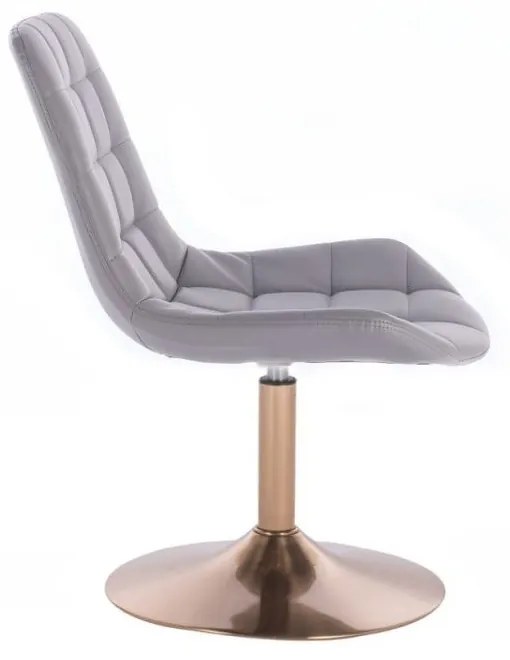 LuxuryForm DESIGN Stolička PARIS na zlatom tanieri - šedá