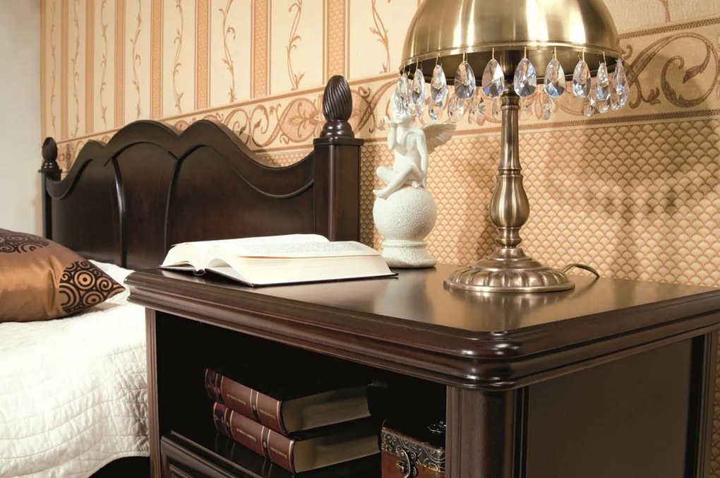 Rustikálny posteľový rám Wersal W-S/S 180 - wenge / biela (Prestige-A3 69)
