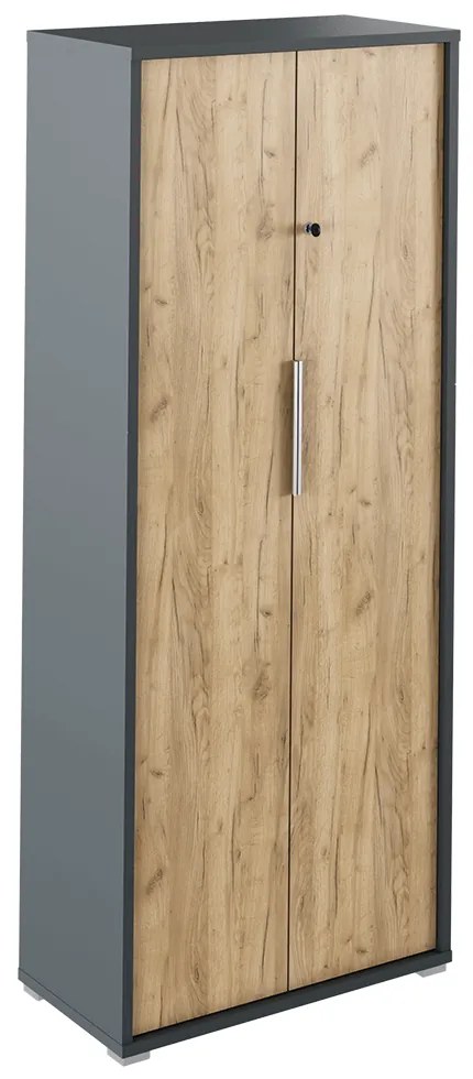 Skriňa so zámkom, grafit/dub artisan, RIOMA NEW TYP 31