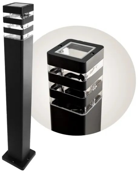 Vonkajšia lampa SANTA 1xE27/60W/230V IP54 79,5 cm čierna