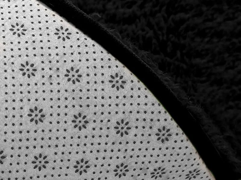 Čierny okrúhly koberec Alpaka Rozmer: 140 cm