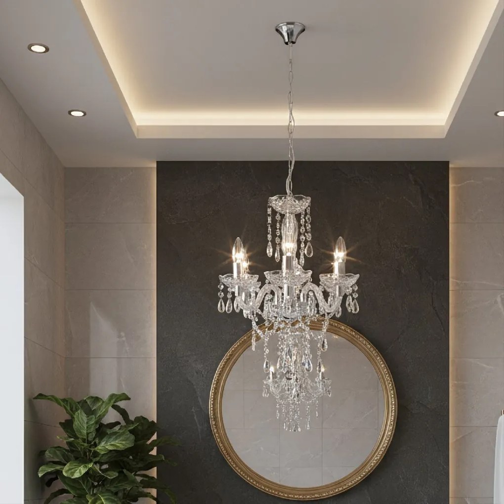 Toolight Toolight, stropné svietidlo 3xE14, EBT006-3CP, priehľadná, OSW-01241