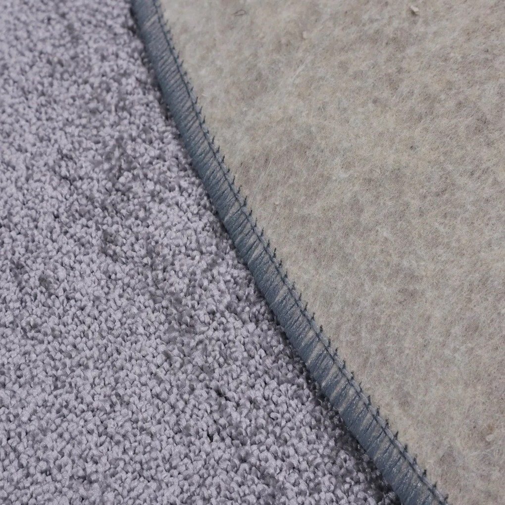 Kusový koberec Velur Ultra strieborný kruh, 400x400 (priemer) kruh, šedá, obývacia izba, AladinWorld Expres