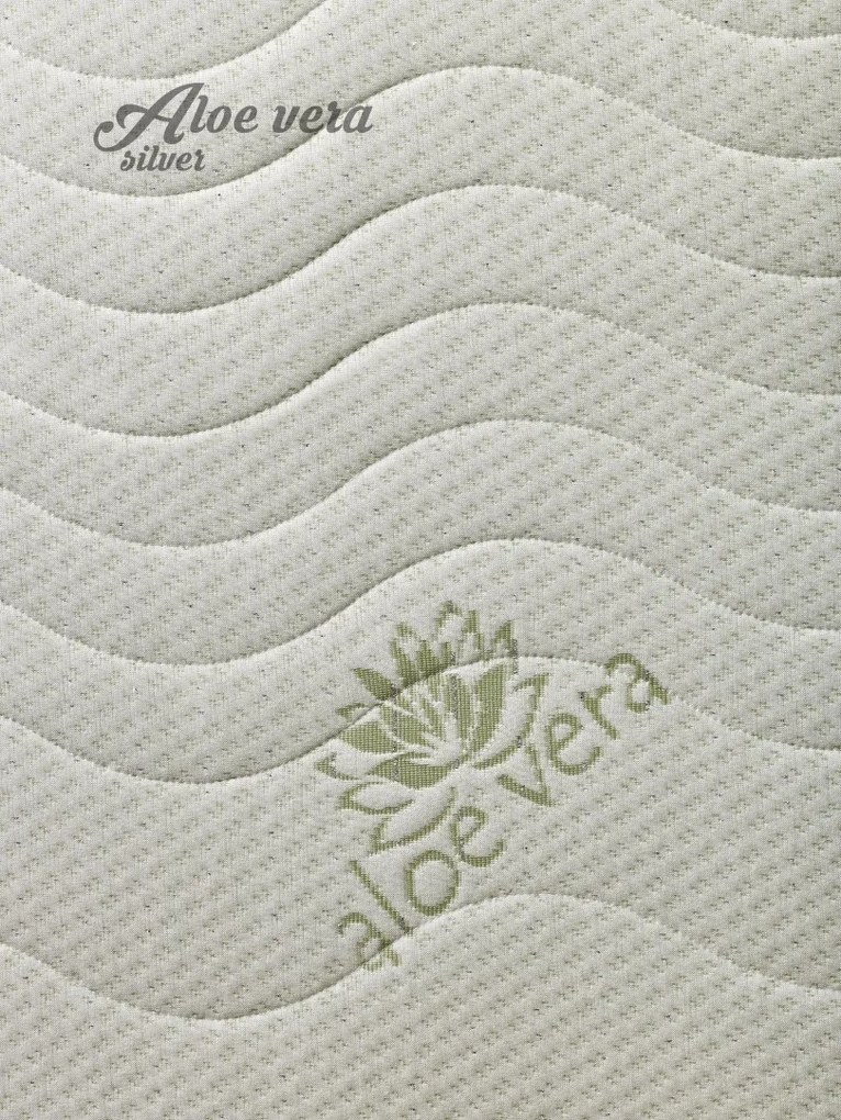 Texpol VEGA - obľúbený sendvičový matrac s poťahom Aloe Vera Silver 100 x 200 cm, snímateľný poťah