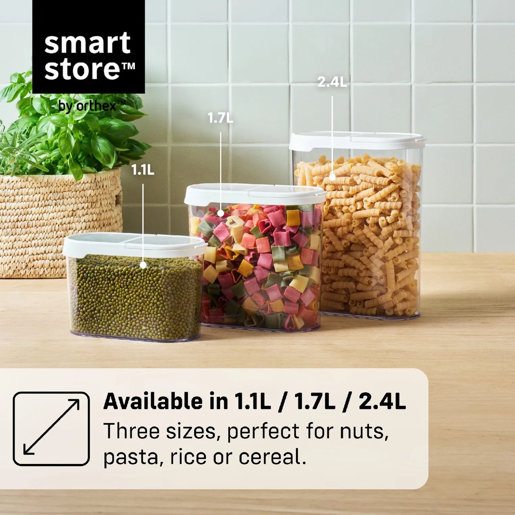 SMARTSTORE Dóza na potraviny s dávkovacím viečkom, FLIP - 2,4l