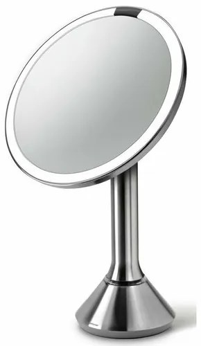 Simplehuman Kozmetické LED zrkadlo Sensor Touch DUAL, zväčšenie 5x, matná strieborná