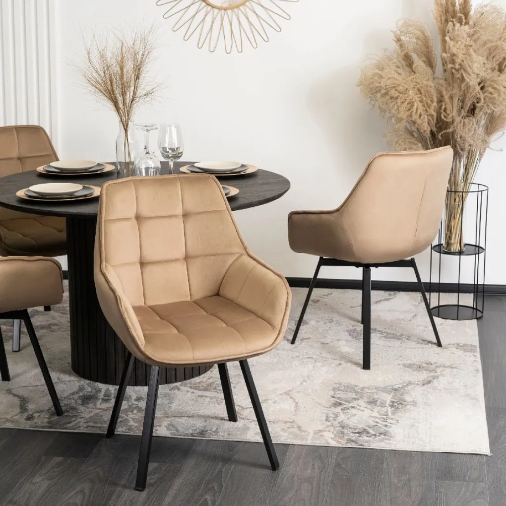 PROXIMA.store - Otočné jedálenské kreslo LUNA FARBA: hnedá