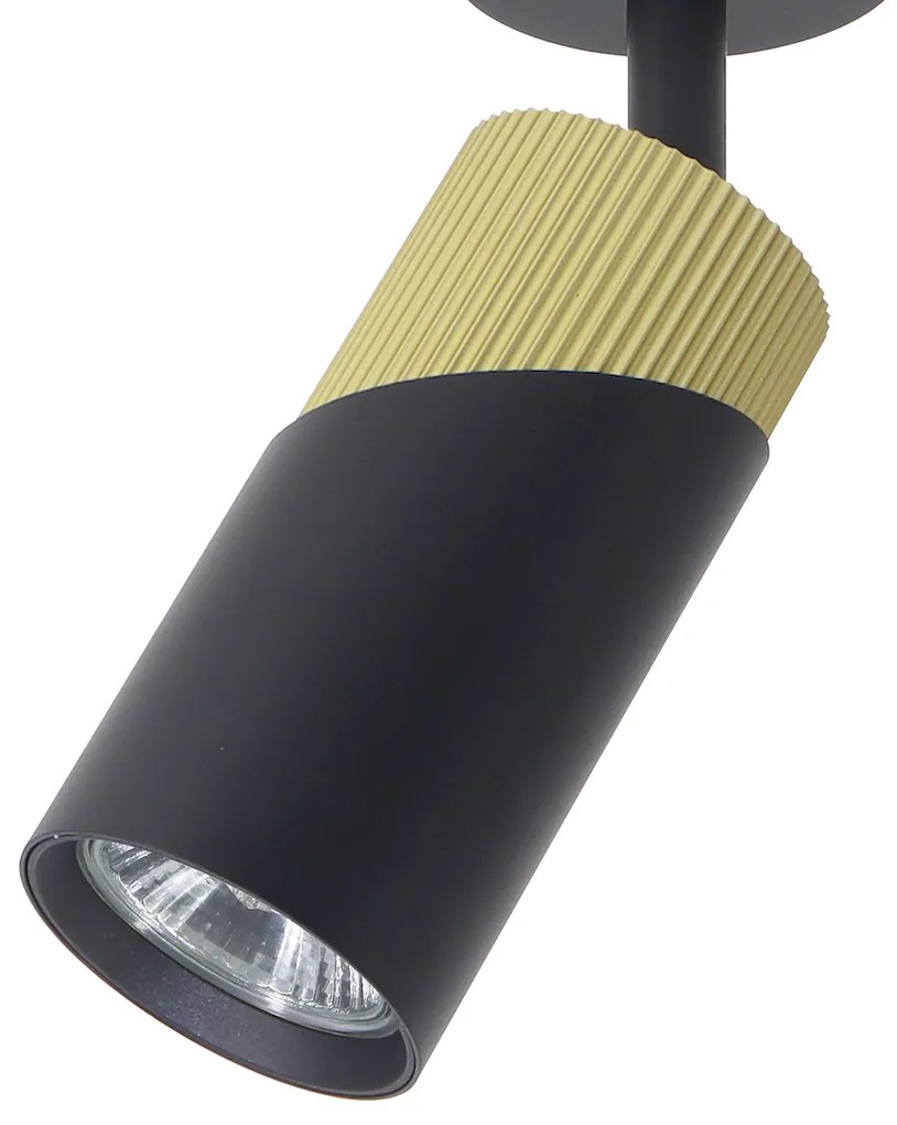 Bodové svietidlo Neo, 1x čierne/zlaté kovové tienidlo, b