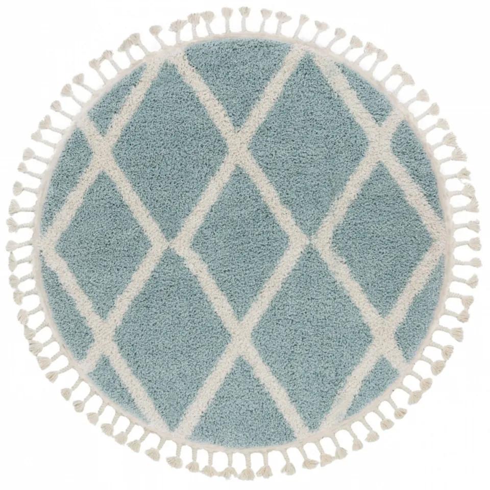 Kusový koberec Shaggy Ariso modrý kruh, Velikosti 160cm