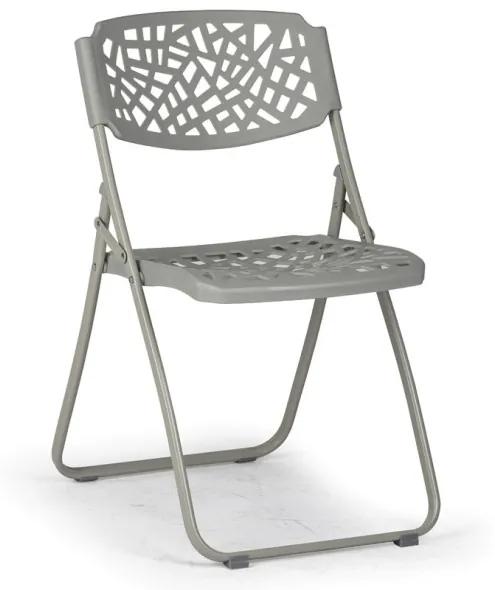 Skladacia stolička METRIC, sivá