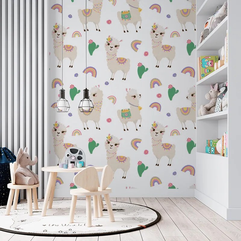 Sablio Tapeta Roztomilé lamy - 336x220 cm