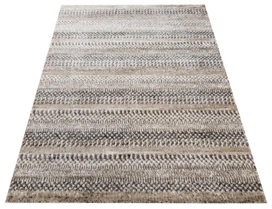 Moderný koberec s hrubo tkaným vzorom béžovej farby Šírka: 240 cm | Dĺžka: 330 cm