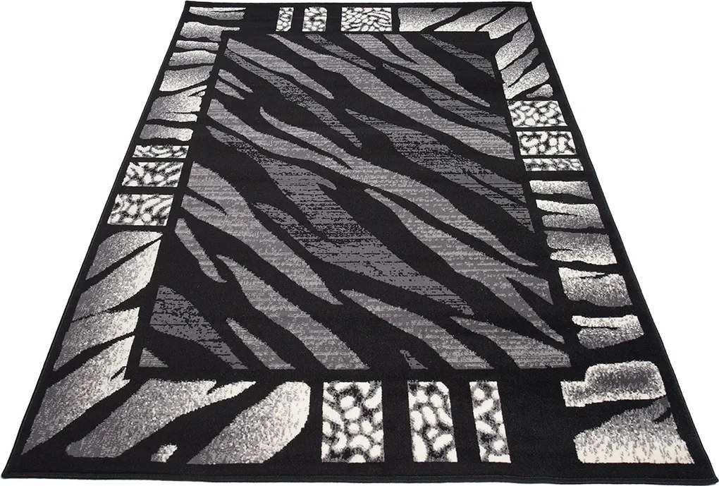 TA Koberec J313B BLACK CHEAP PP CRM Sivý Obdĺžnikový Rozmer: 60x100 cm