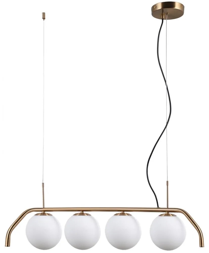 ITALUX PND-3300-4-HBR - Luster na lanku CARIMI 4xG9/5W/230V mosadz