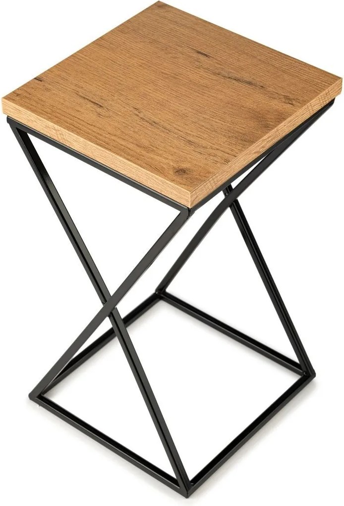 STOJAN NA KVETINÁČ LOFT6 40X24X24 CM ČIERNA/HNEDÁ