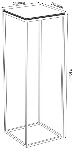 Stojan na kvety 70x24 cm čierna