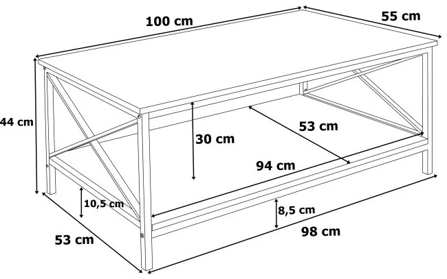 Konferenčný stolík HERNING Craft