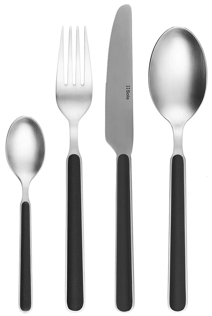 Príborový set 16 ks - Gallery čierny CNS - 133970