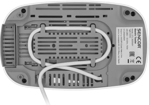 Sencor - Hriankovač s dvomi otvormi 750W/230V biela