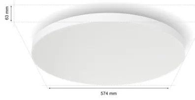 Philips - LED RGBW Stmievateľné stropné svietidlo Hue DATURA LED/67W/230V