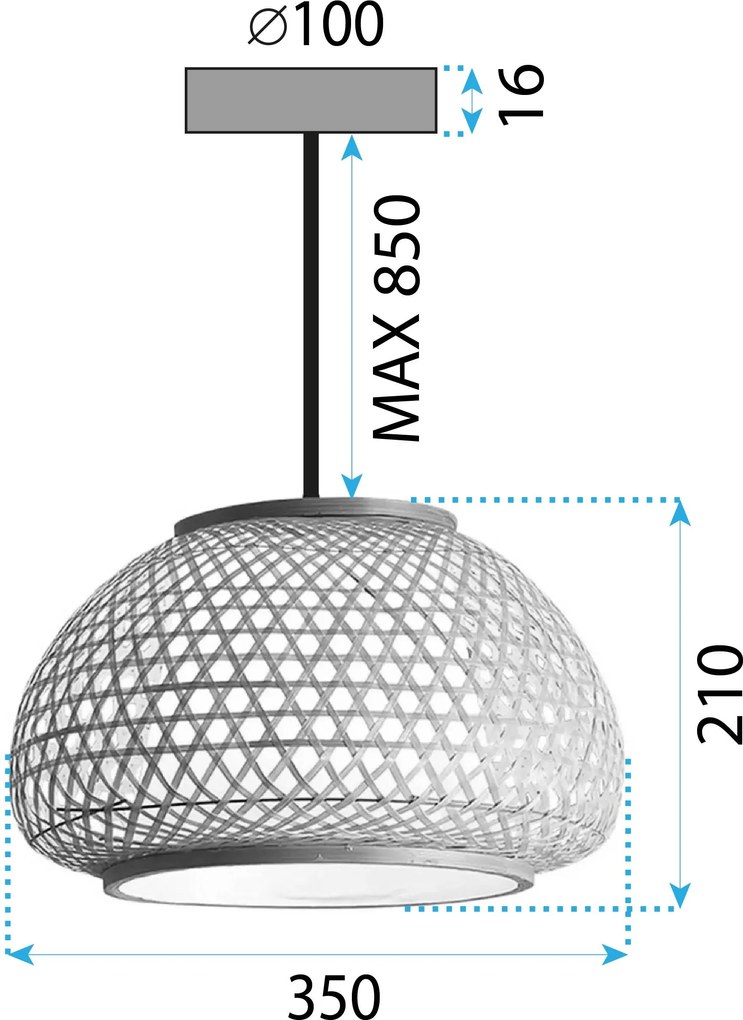 Toolight Toolight, stropné svietidlo 1xE27 APP1577-5C, hnedá-čierna, OSW-03801