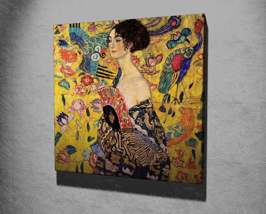 Reprodukcia obrazu Lady with fan KC242 45x45 cm