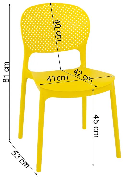 Dekorstudio Plastová stolička FLEX žltá