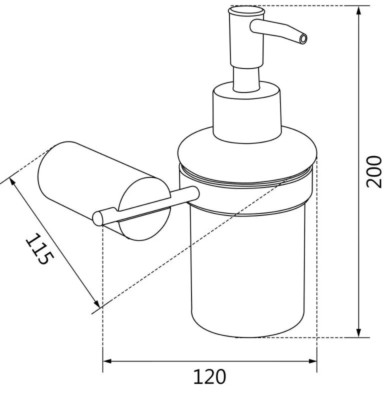 Mexen príslušenstvo, Aron dávkovač mydla, čierna-chrómová, 70881388-07
