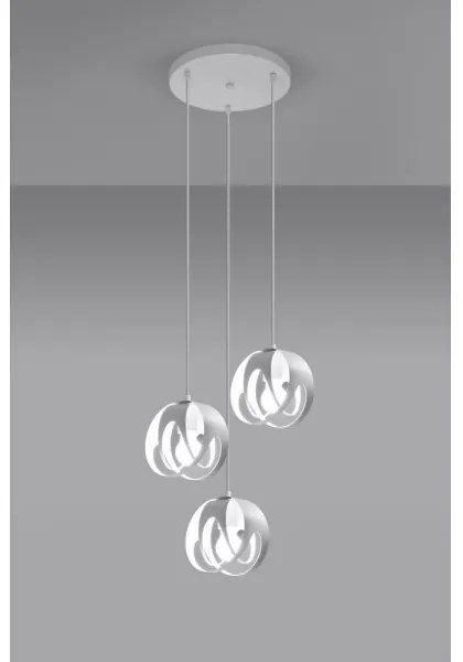 Sollux SL.1084 - Luster na lanku TULOS 3xE27/60W/230V biela