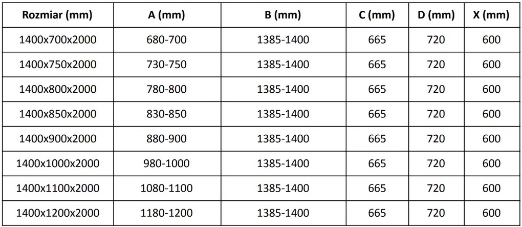 Mexen Velar, sprchový kút s posuvnými dverami 140 x 90 cm, 8mm sklo námraza, medená matná, 871-140-090-31-65