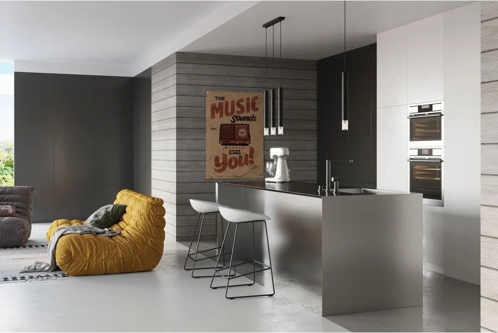 Čierne kovové závesné svietidlo ø 8 cm Vittoria – Sollux