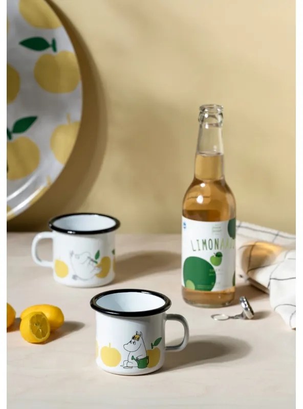 Hrnček Moomin Joyful Apples 0,25l, smalt / bielo-žltý