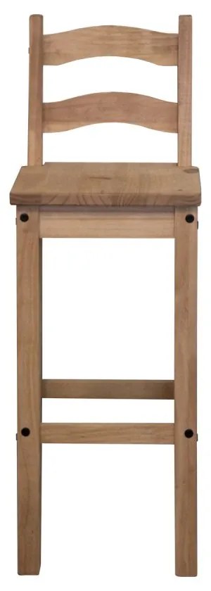 Barová stolička MELVIL— masív borovice