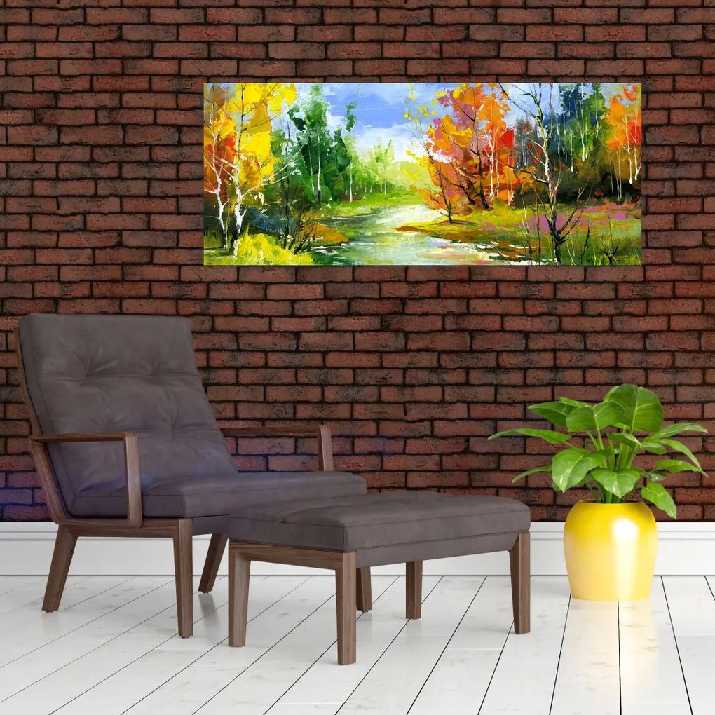 Obraz - Maľba krajiny (120x50 cm)