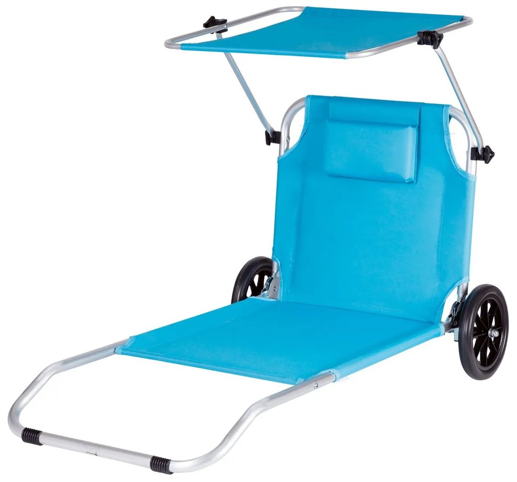 CRIVIT® Plážové a transportné ležadlo (modrá) (100324810)