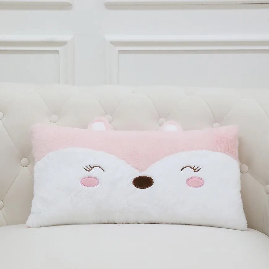 Vankúš líška 30x56cm ružový