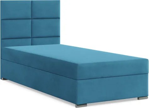 Čalúnená posteľ CALVI Velvet 90×200 cm modrá