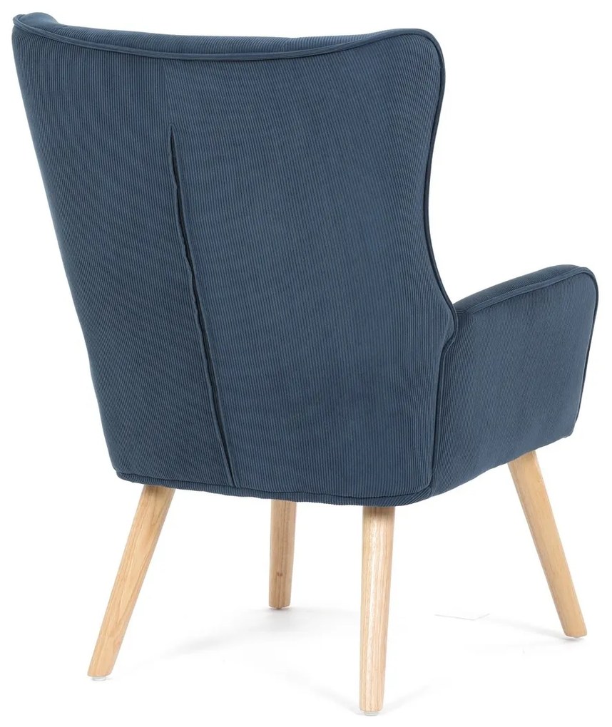 Kreslo ušiak BLUE2, modrá