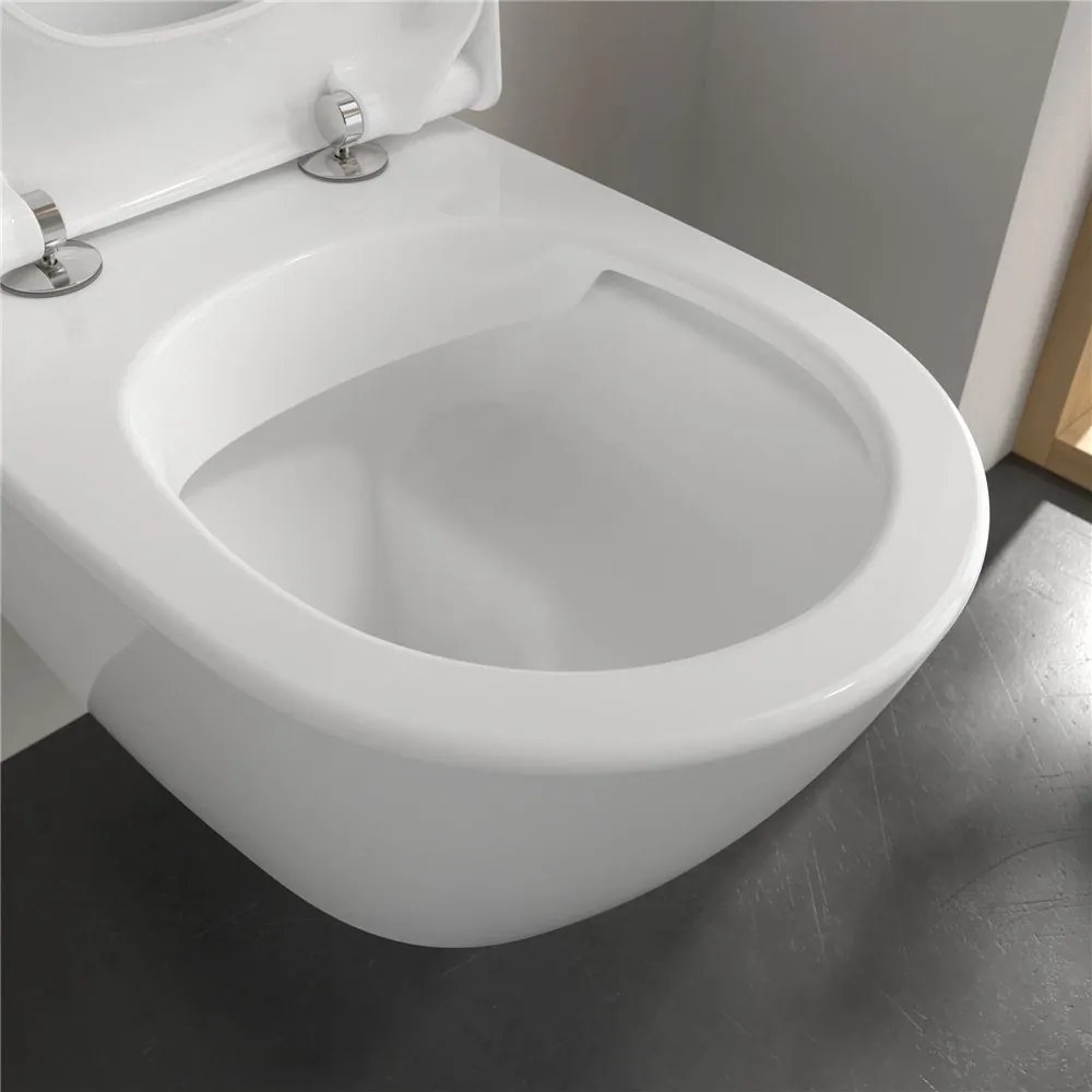 VILLEROY &amp; BOCH Subway 2.0 ViFresh závesné WC s hlbokým splachovaním bez vnútorného okraja, 370 x 560 mm, biela alpská, s povrchom AntiBac a CeramicPlus, 5614A1T2