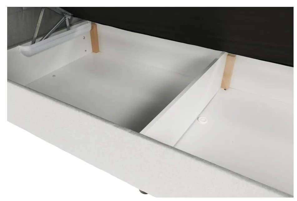 Boxspringová posteľ 180x200, svetlosivá, FERATA KOMFORT