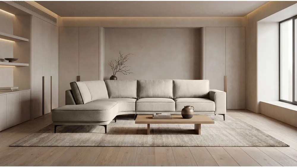 Béžová rohová pohovka (ľavý roh) Copenhagen – Scandic