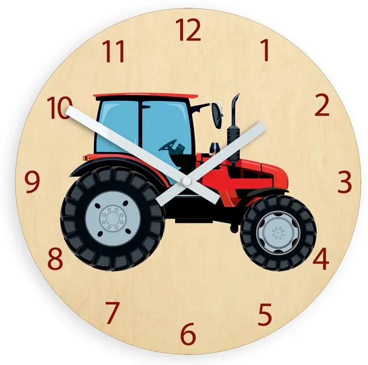 Dětské nástěnné hodiny Ami Traktor 30 cm vícebarevné