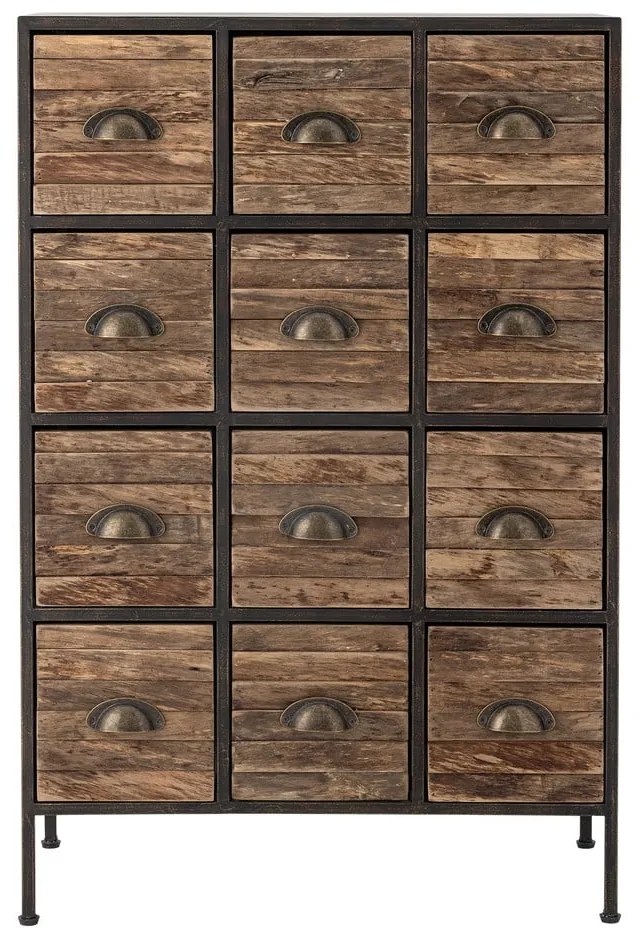 Čierno-hnedá kovová komoda 60,5x92x33,5 cm Matteo – Bloomingville