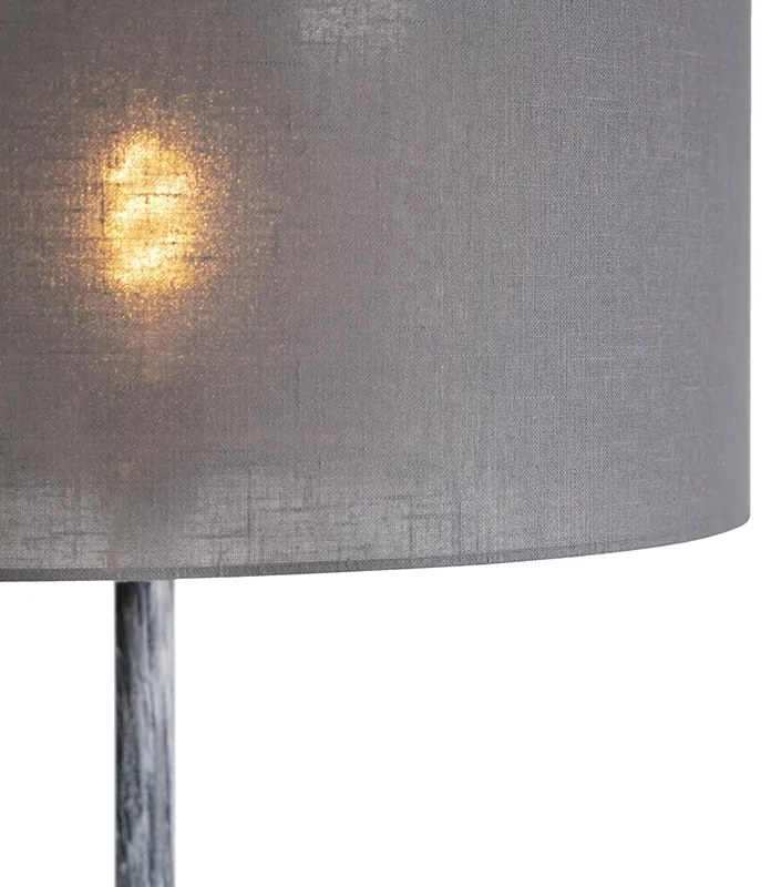 Stojaca lampa sivá so sivým tienidlom 50 cm - Simplo