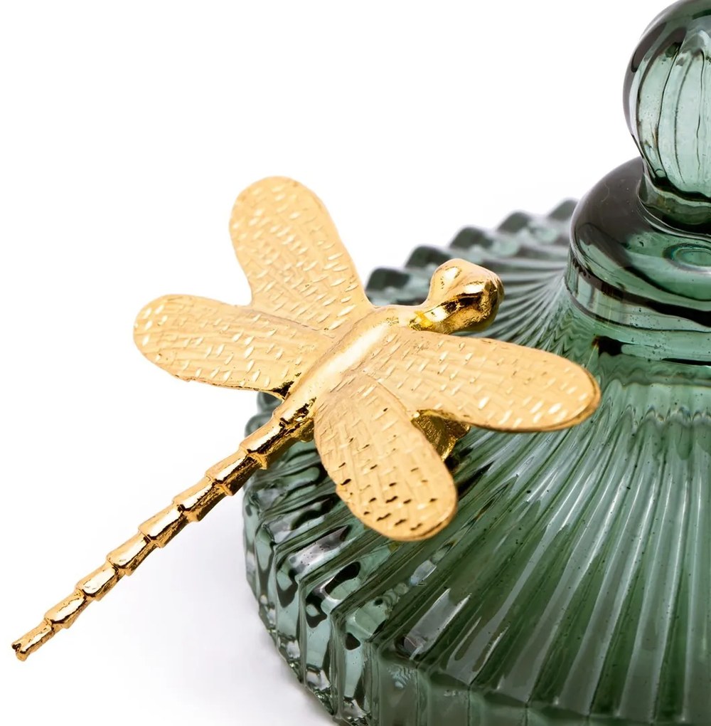 Šperkovnica Dragonfly II fľaškovo zelená