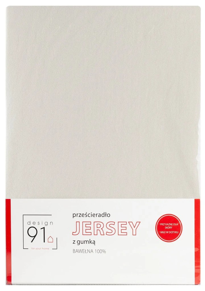 JERSEY PRESTIERADLO 90X200 CM, VÝŠKA 25 CM BÉŽOVÉ