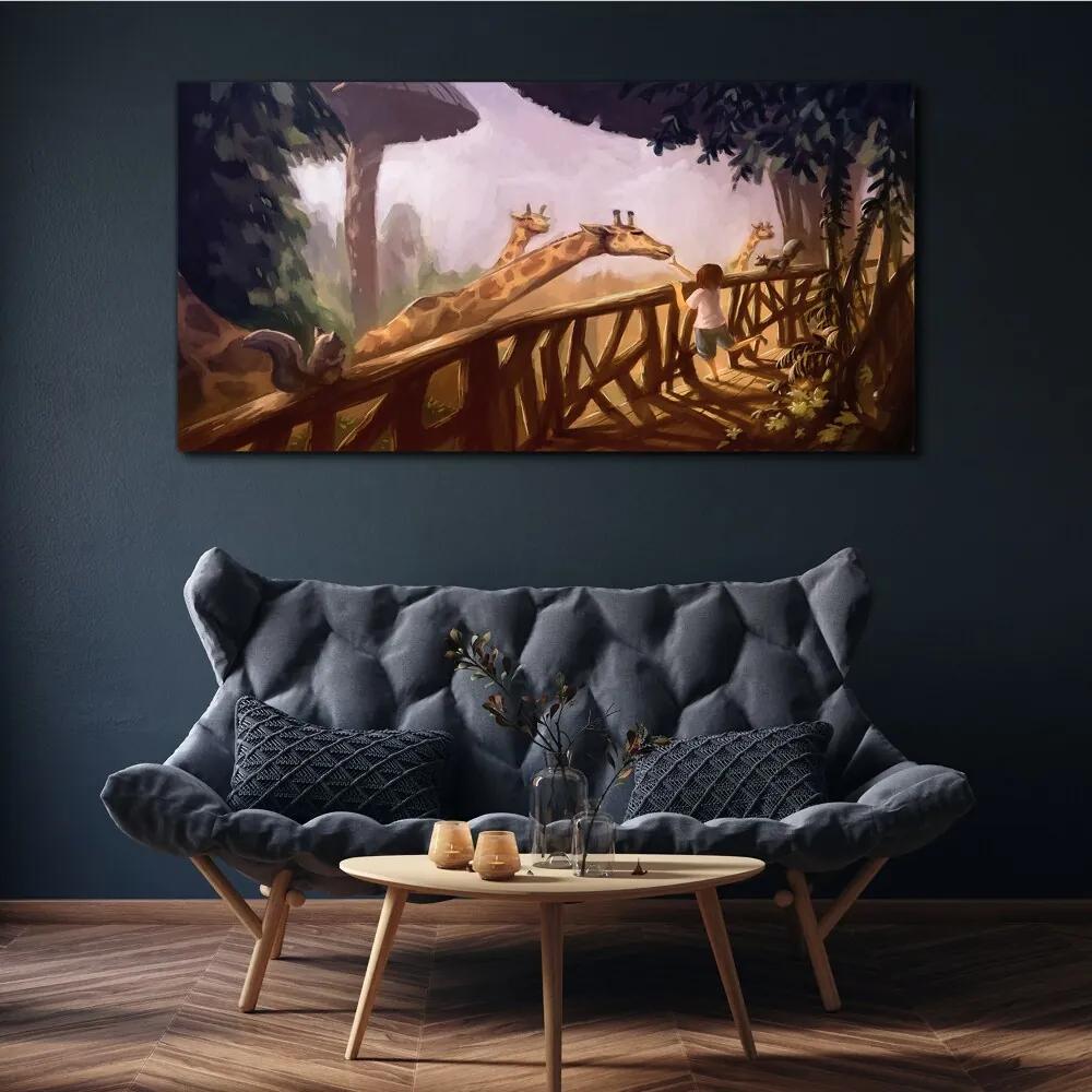 Obraz canvas Abstrakcie veverička žirafa
