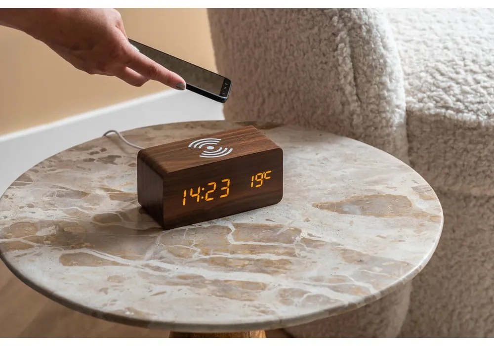 Okrúhly odkladací stolík s doskou v dekore mramoru ø 40 cm Force – Leitmotiv