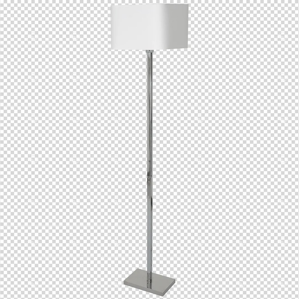 Stojacia lampa Napoli, 1x biele textilné tienidlo, ch