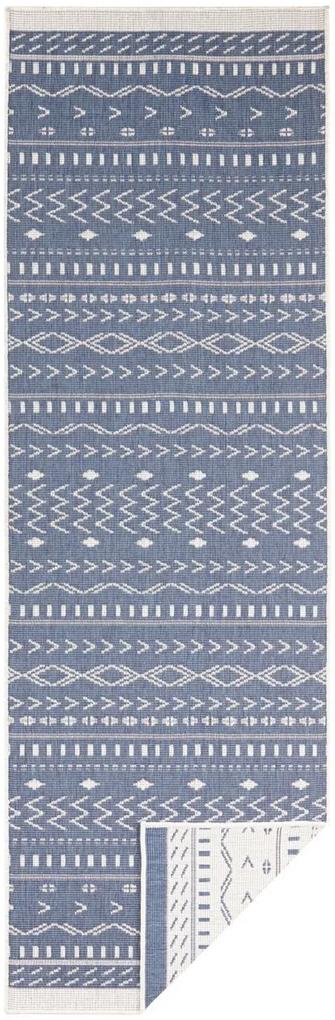 NORTHRUGS - Hanse Home koberce Kusový koberec Twin Supreme 103439 Kuba blue creme – na von aj na doma - 80x350 cm